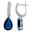 925 Sterling Silver Womens Cubic Zirconia Dangle Earrings