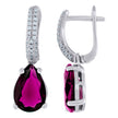 925 Sterling Silver Womens Cubic Zirconia Dangle Earrings