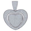 925 Sterling Silver Womens Cz Heart Charm Pendant