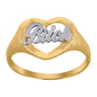 10kt Two-Tone Gold Mens Dc Heart Band Ring
