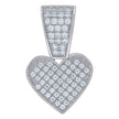 925 Sterling Silver Womens Cz Heart Charm Pendant