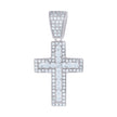 925 Sterling Silver Unisex Cz Cross Religious Charm Pendant