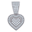 925 Sterling Silver Womens Cz Heart Charm Pendant