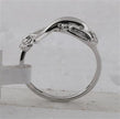 10k White Gold Round Diamond Dolphin Ring 1/20 Cttw