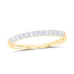 10k Yellow / White Gold Round Diamond Wedding Band 1/6 Cttw