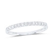 10k Yellow / White Gold Round Diamond Wedding Band 1/6 Cttw