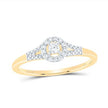 10k Yellow Gold Round Diamond Solitaire Promise Ring 1/8 Cttw