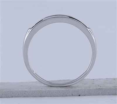 10k Yellow / White Gold Round Diamond Single Row Band Ring 1/8 Cttw
