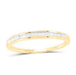 10k / 14k Yellow Gold / White Gold Baguette Diamond Wedding Anniversary Band 1/6 Cttw