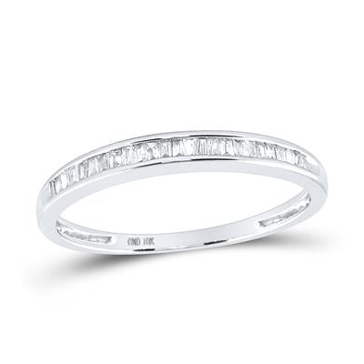 10k / 14k Yellow Gold / White Gold Baguette Diamond Wedding Anniversary Band 1/6 Cttw
