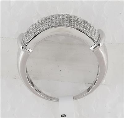 Sterling Silver Round Diamond Band Ring 1/2 Cttw