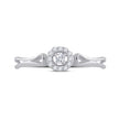 10k Yellow Gold / White Gold Round Diamond Solitaire Promise Ring 1/10 Cttw