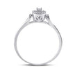 10k Yellow Gold / White Gold Round Diamond Solitaire Promise Ring 1/10 Cttw