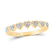 10k Yellow Gold Round Diamond Heart Ring 1/8 Cttw