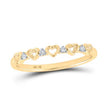 10k Yellow Gold Round Diamond Heart Ring 1/20 Cttw