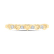 10k Yellow Gold Round Diamond Heart Ring 1/20 Cttw