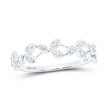 10k Yellow / White/Rose Gold Round Diamond Vine Stackable Band Ring 1/10 Cttw