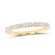 10k Yellow Gold Round Diamond Stackable Band Ring 1/8 Cttw