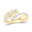 10k Yellow / White Gold Round Diamond Mom Nicoles Dream Collection Ring 1/6 Cttw