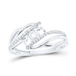 10k Yellow / White Gold Round Diamond Mom Nicoles Dream Collection Ring 1/6 Cttw