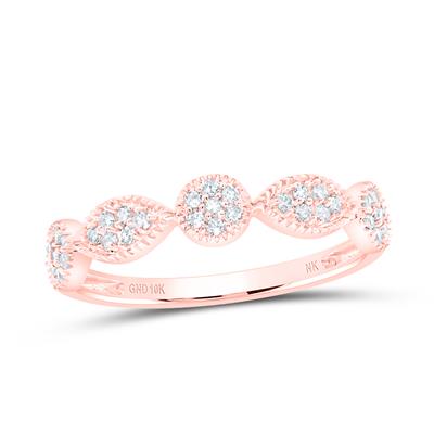 1/6CTW-DIA NK GIFT STACKBLE BAND Yellow / Rose Gold